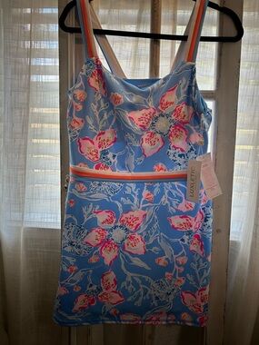 Lilly Pulitzer Deidra Luxletic Activewear Dress Bohemian Rhapsody UPF 50+ NEW